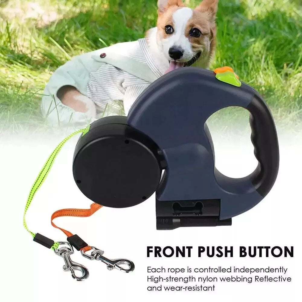 TwinPaw 360 Reflective Retractable Leash
