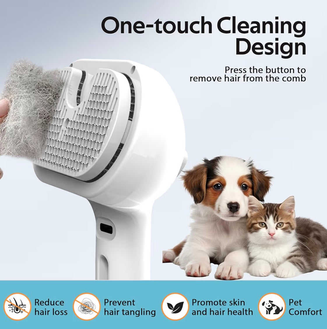 3-in-1 Pet Hair Spray Grooming Brush (For Cats & Dogs)