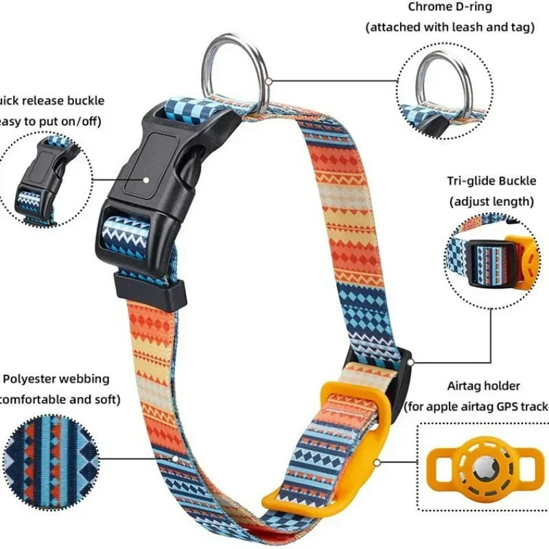 Pet Collar with Apple Airtag holder