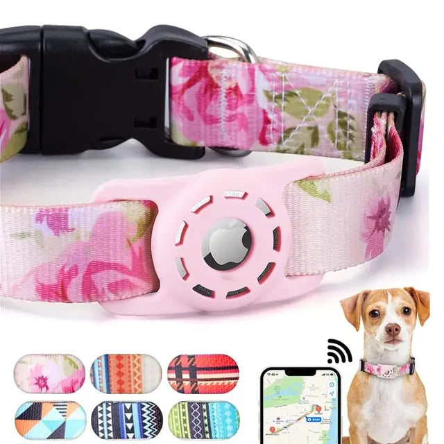 Pet Collar with Apple Airtag holder