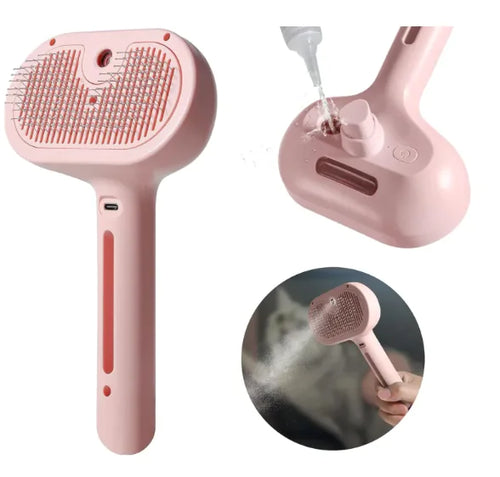 3-in-1 Pet Hair Spray Grooming Brush (For Cats & Dogs)
