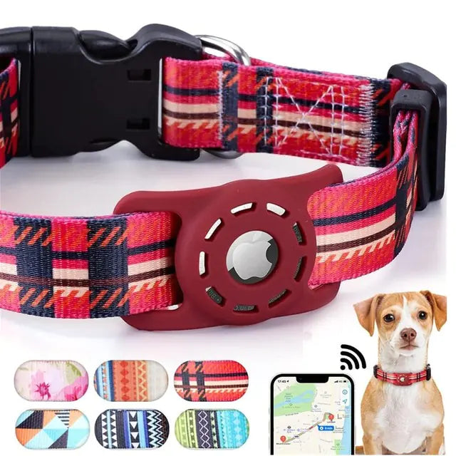 Pet Collar with Apple Airtag holder